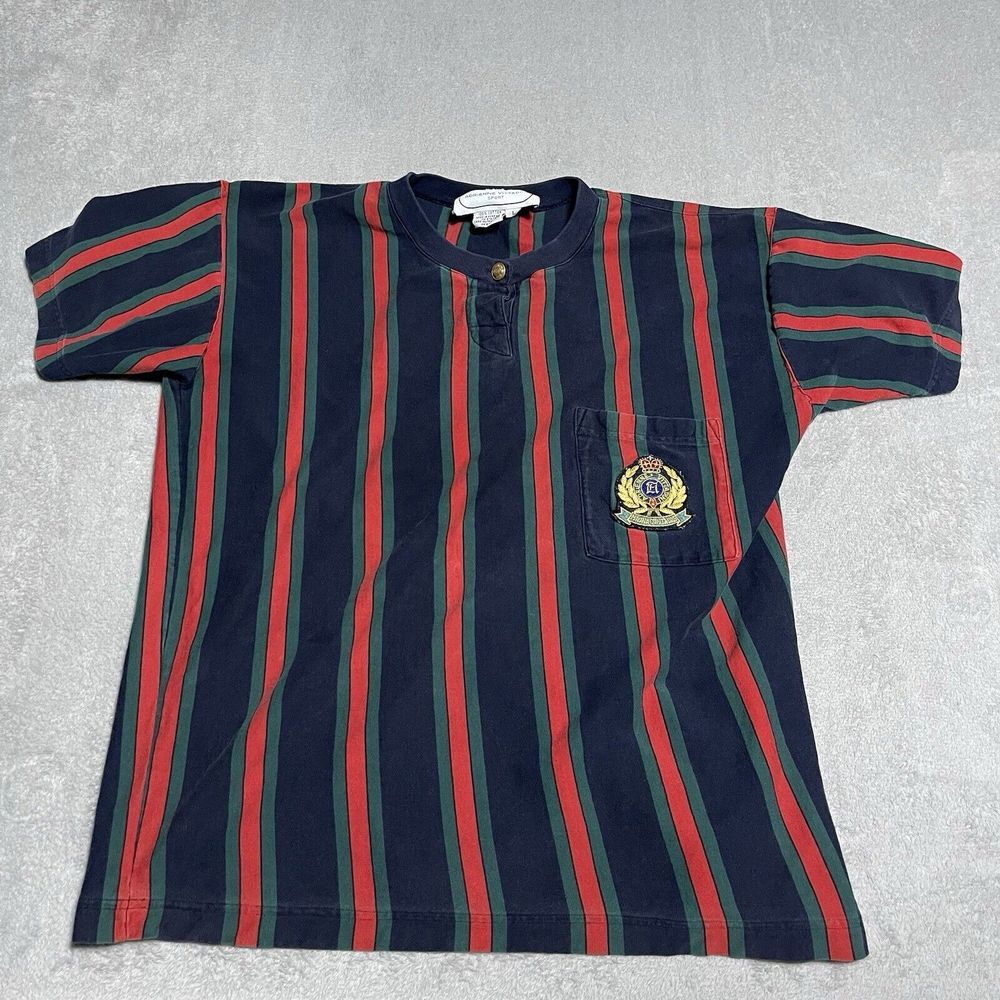 Vintage Adrienne Vittadini Shirt Large Academia Striped College Preppy 90s‎